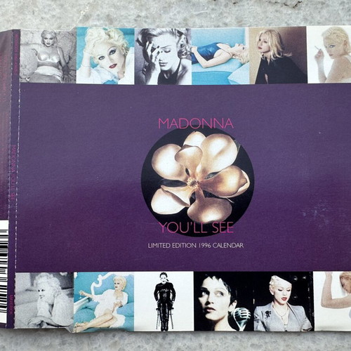 Madonna You'll See limited edition CD single with 1996 calendar