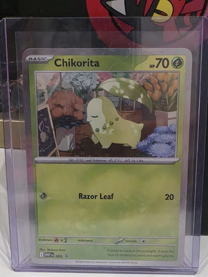 Chikorita Cosmos Holo Promo Card near mint