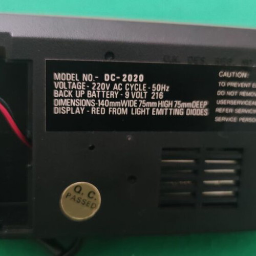 Myoko DC-2020 vintage digital alarm clock like new with original box