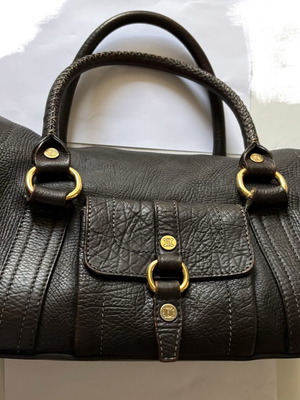 Céline Boogie Leather Shoulder Bag used, brown