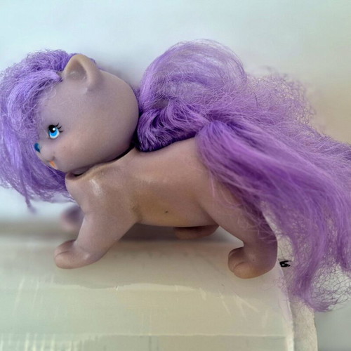 My Little Pony Lady Lovely Locks φιγούρα γατάκι 1988, μωβ λιλά