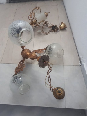 Vintage ceiling lights used, set of 2
