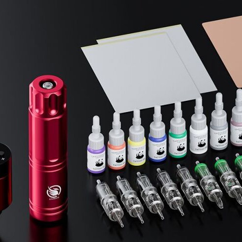 Liumate Pro tattoo machine new with needles and ink set