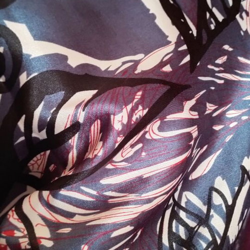 Satin dress with floral pattern like new