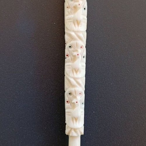 Carved Smoking Pipe from Bone 19th Century like new