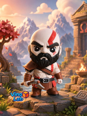 Kratos mini figure God Of War, 11 cm