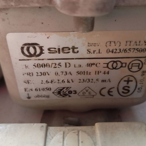 Used SIET waterproof transformers pack of 6