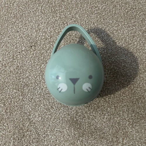 Double pacifier case petrol color