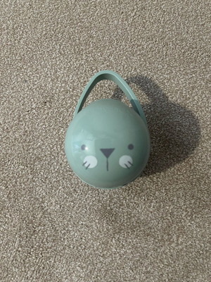 Double pacifier case petrol color
