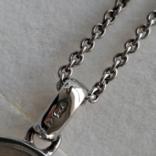 S.Oliver Clover Necklace new, 925 silver with rhinestones