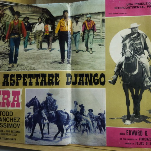 Non Aspettare Django, Spara poster used, original 1967 movie, canvas type