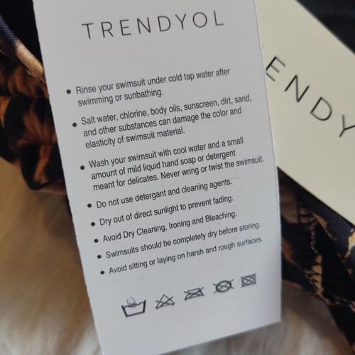 Trendyol Swimsuit Animal Print High Leg Like New, Size M 38 UK 10