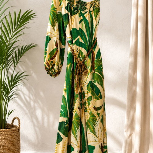 Farm Rio Tropical Isla One-Shoulder Jumpsuit size S new with tags
