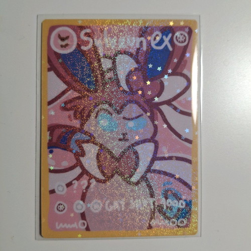 Custom Derpymon Sylveon card new with foil effect