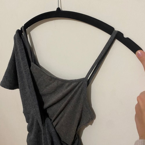 Top 2 in 1 used, wool, grey, size S-M