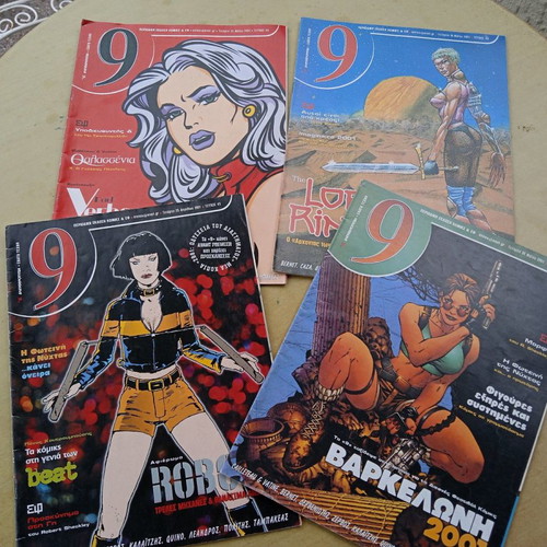 Comics magazines "9" used, pack of 4 from 2001