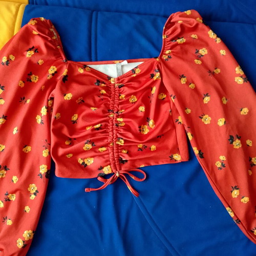 ASOS princess style blouse size S, orange