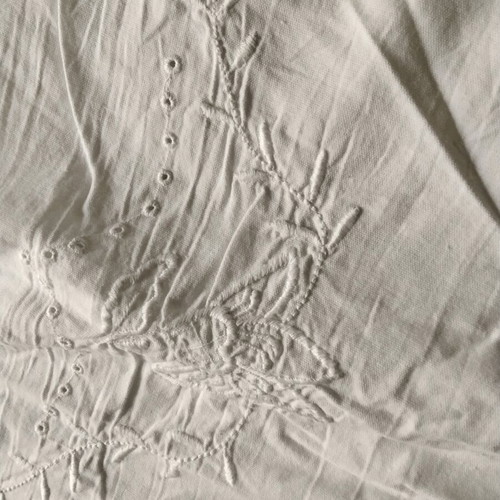 White duvet cover 1.50x2.20 traditional cotton handmade new