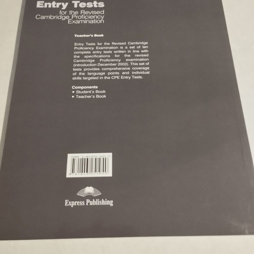 Entry Tests CPE Proficiency Teacher's Book set of 2 new, Express Publishing