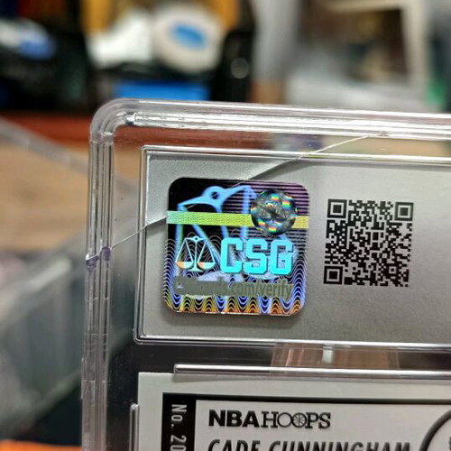 Cade Cunningham Rookie Card CSG Grade 10 Gem Mint NBA Hoops used