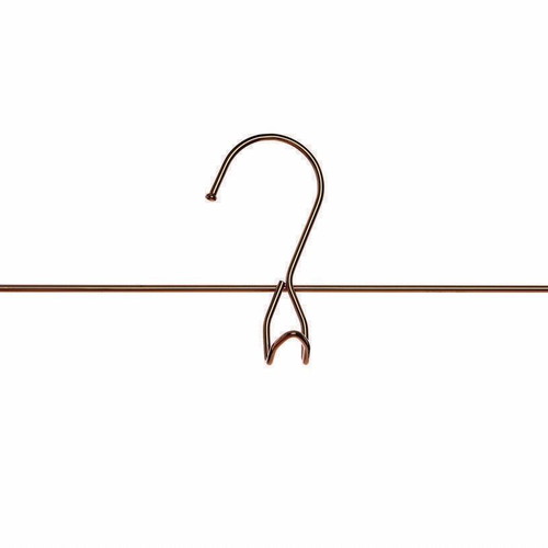 Metal hangers copper color set of 6 like new for skirts and pants