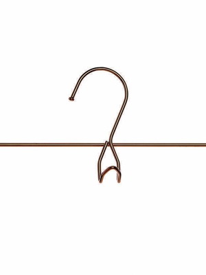 Metal hangers copper color set of 6 like new for skirts and pants
