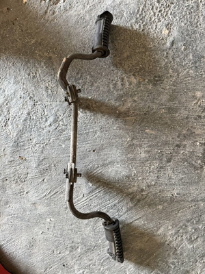 Driver footrest pair with base used, good condition