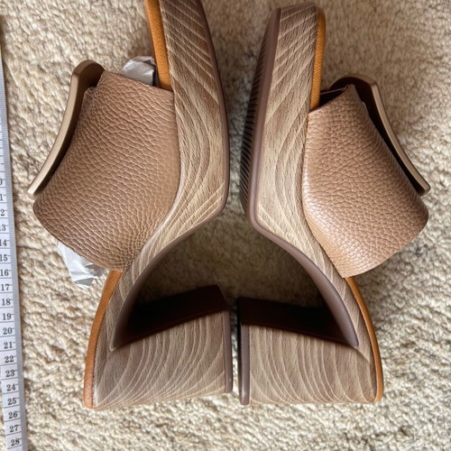 Speawoman leather mule sandals new, camel color, size 37