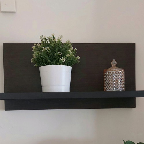 Minimalist Wenge wall shelves set like new, 2 pcs, premium sturdy build