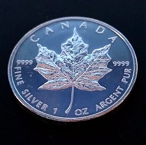 1oz Ασημένιο Canadian Maple Leaf 2007