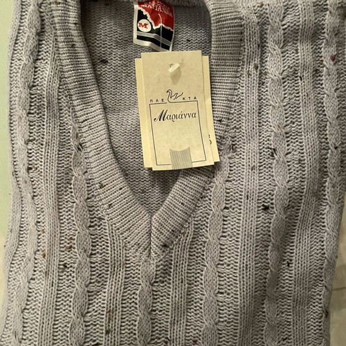Knitted blouse Marianna medium new, gray Greek craftsmanship