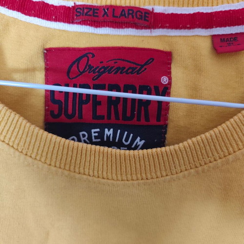 Superdry men's cotton T-shirt XL, yellow