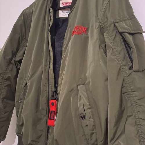 Flight bomber jacket Stranger Things Pull & Bear new, size S, khaki