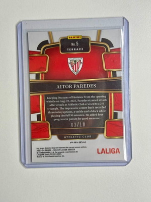 2023-24 Panini Select La Liga Terrace Gold Prizm #5 Aitor Paredes 3/10 RC