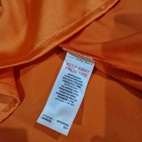 Satin Wrap Midaxi Dress New Vibrant Orange Size M