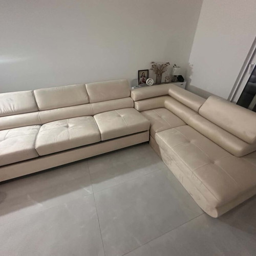 Vicente Corner Sofa Bed Cream Color New