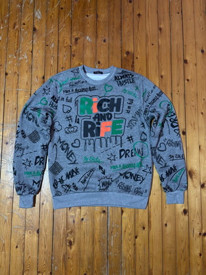 Rich and Rife sweatshirt gray new XXL