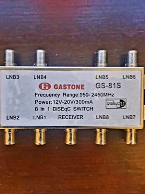 Ολοκαίνουργιο DiSEqC Switch Gastone GS-81S (8x1)**