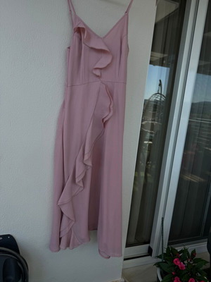 Pretty Little Thing midi summer dress like new, pink-purple