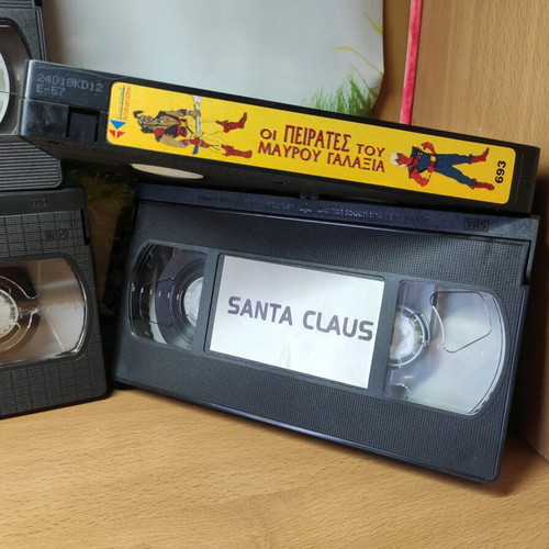 VHS set used with Pirates of the Black Galaxy, Kontorevythoulis, Santa Claus, Red Riding Hood
