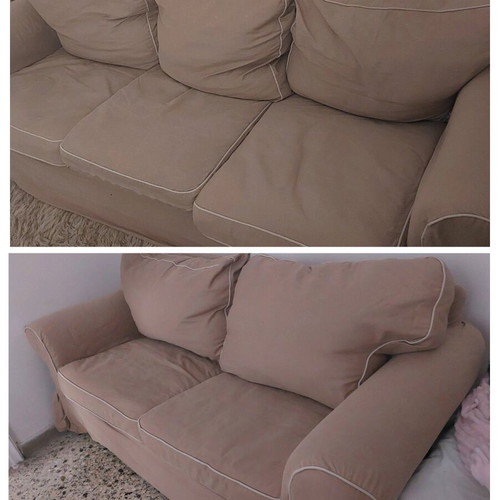 EKTORP IKEA sofa set with beige covers like new