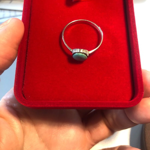 Silver ring 925 with genuine natural turquoise new