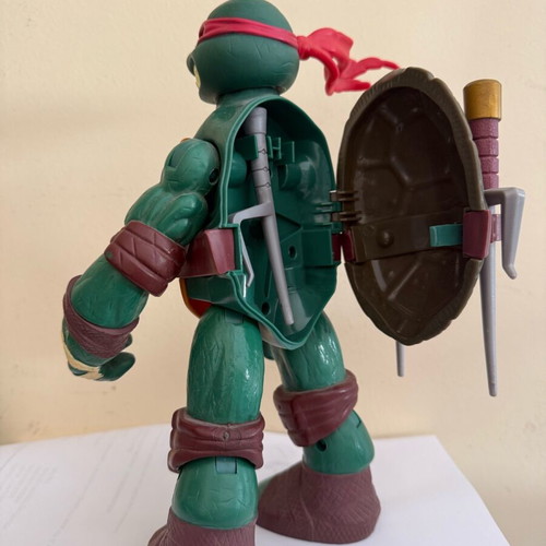 Raphael Teenage Mutant Ninja Turtle figure 25cm like new, with opening shell