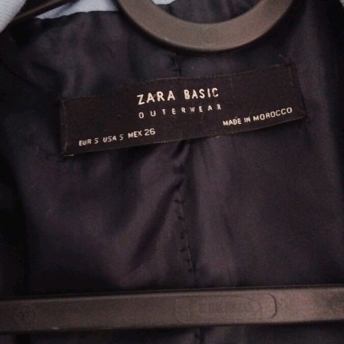 Long Zara coat in ciel color, size S, like new