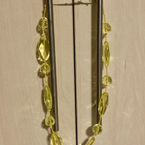 Accessorize long necklace new with yellow transparent stones, 38cm