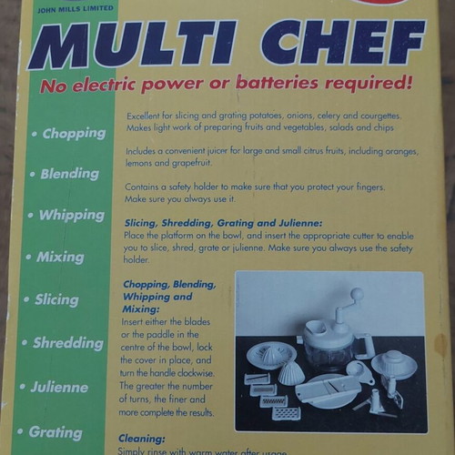 Multi Chef Multi-Functional Manual Food Processor used