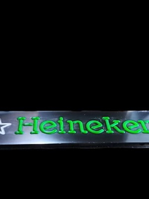 Φωτιζόμενη Πινακίδα Heineken με Γυάλινο Διαφημιστικό