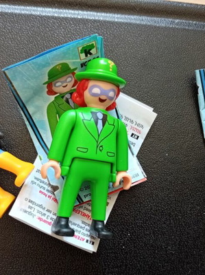 Batman, Batgirl & Riddler Playmobil Figures New, Kinder Joy DC Set