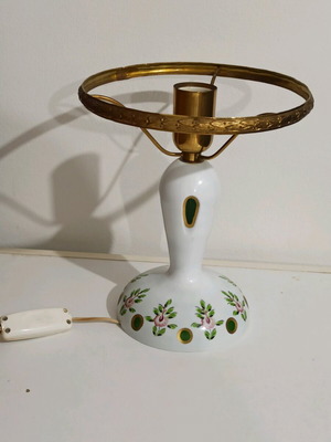Table lamp used from opaline without lampshade