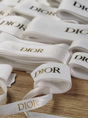 Dior packaging ribbons used, various lengths
